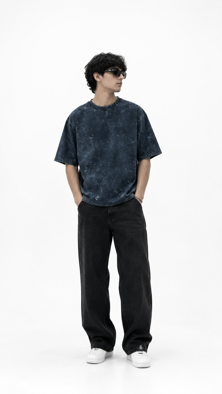 The Acidified | Navy Blue Heavyweight Oversized T-Shirt | Men's
