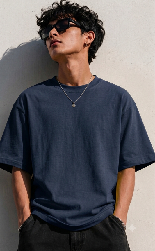 Unnamed Tees | Plain Navy Blue| By Unifi