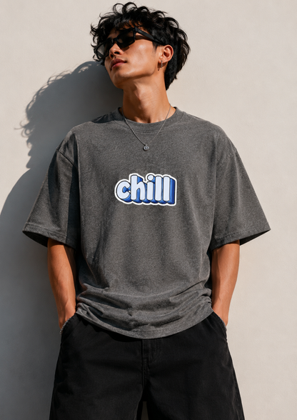 Just Chill Graphic Classic fit T-Shirt | 180 GSM | UNIFI | Unifi.co.in | Crew cut
